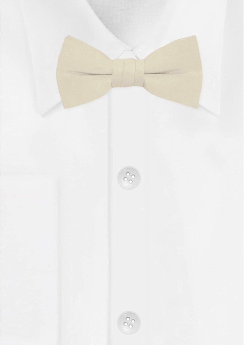 Jacob Alexander Boy's Kids Pretied Banded Adjustable Solid Color Bowtie - Image 2