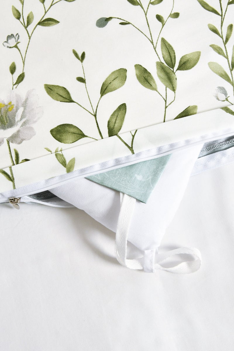 سيد المنسوجات المنزلية مفرش صيفي مزدوج من  قطن، يناسب سرير بحجم 200 × 200 سم، 9 قطع، 100% قطن 200 غرزة، مع الحشوة القابلة للنزع، سلسلة فيرونيكا - Image 5