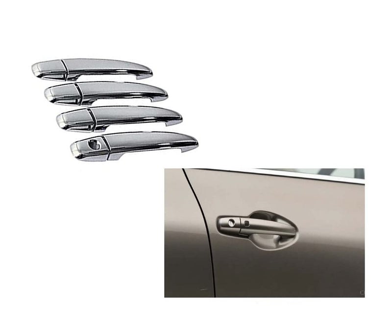 Auto E-Shopping Car Handle Latch Cover Scratch Guard Chrome Finish Front Rear Compatible for Maruti Baleno 2015 Onwards Set of 4 Pieces - Image 3