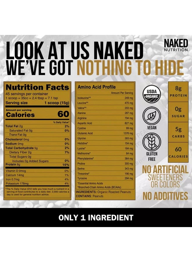 NAKED nutrition Organic Powdered Peanut Butter from US Farms - Bulk, Only 1 Ingredient - Roasted Peanuts, Vegan, No Additives, Preservative Free, No Salt, No Sugar - 45 Servings - NAKED PB - Image 4