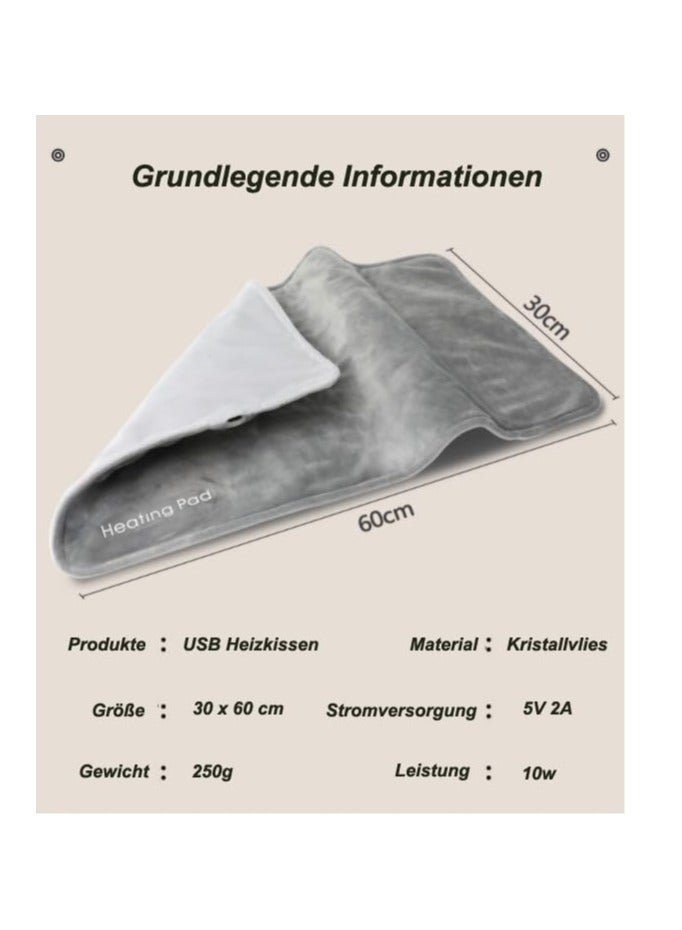 general USB Heating Pad Back Neck Shoulder Heating Pad 30 x 60 cm USB Heating Blanket Heating Blanket with Rapid Heating Technology Safety Heating Pad Washable Heating Pad - Image 5