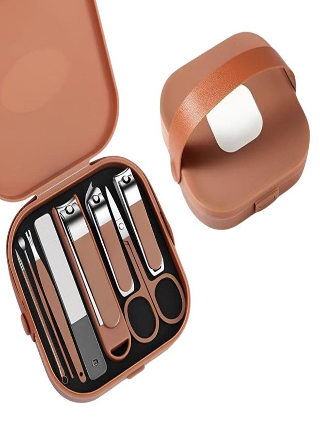 Krupasadhya 8 in 1 Stainless Steel Manicure Pedicure Set, for Men and Women Adults, Grooming kit with Case, Nail Care Essentials for Women & Men, Ideal Gift Set for Home & Travel Use (Multicolor). - Image 1