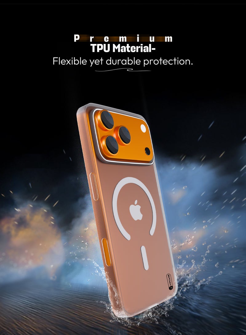 Vipcare iPhone 17 Pro MagSafe Case Lightweight Transparent Shockproof Protective Cover with Strong Magnetic N52 Anti-Yellowing Scratch Resistant Drop Protection Slim Mobile Back Case - Image 3