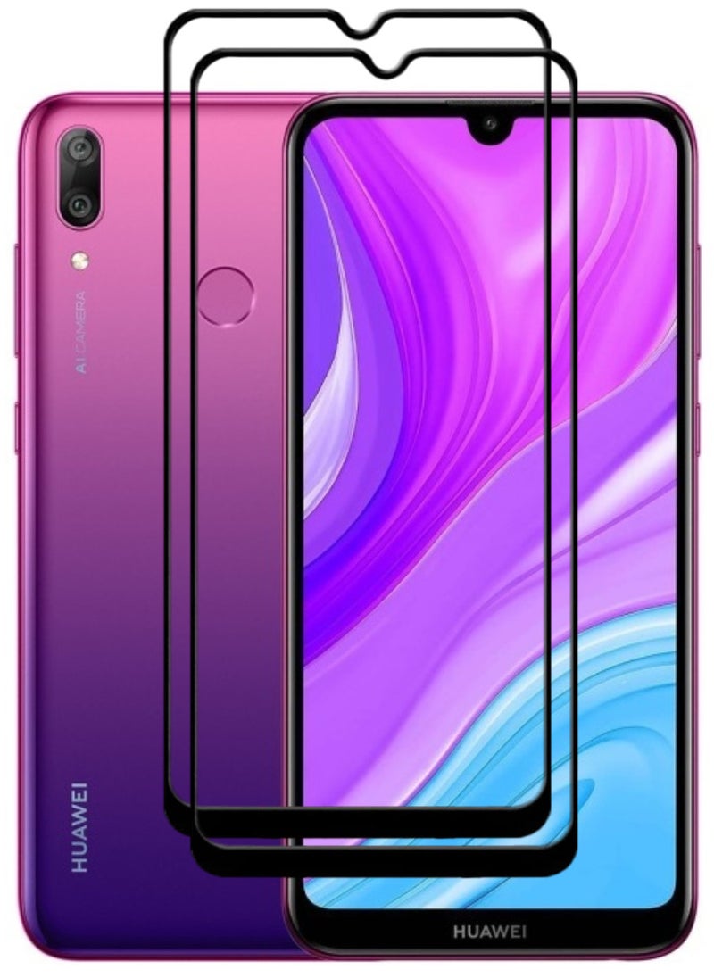 ACLIX 2 Pieces Antistatic ESD Dustproof Premium Quality High Definition Tempered Glass Screen Protector Designed For Huawei Y7 (2019) - Image 1