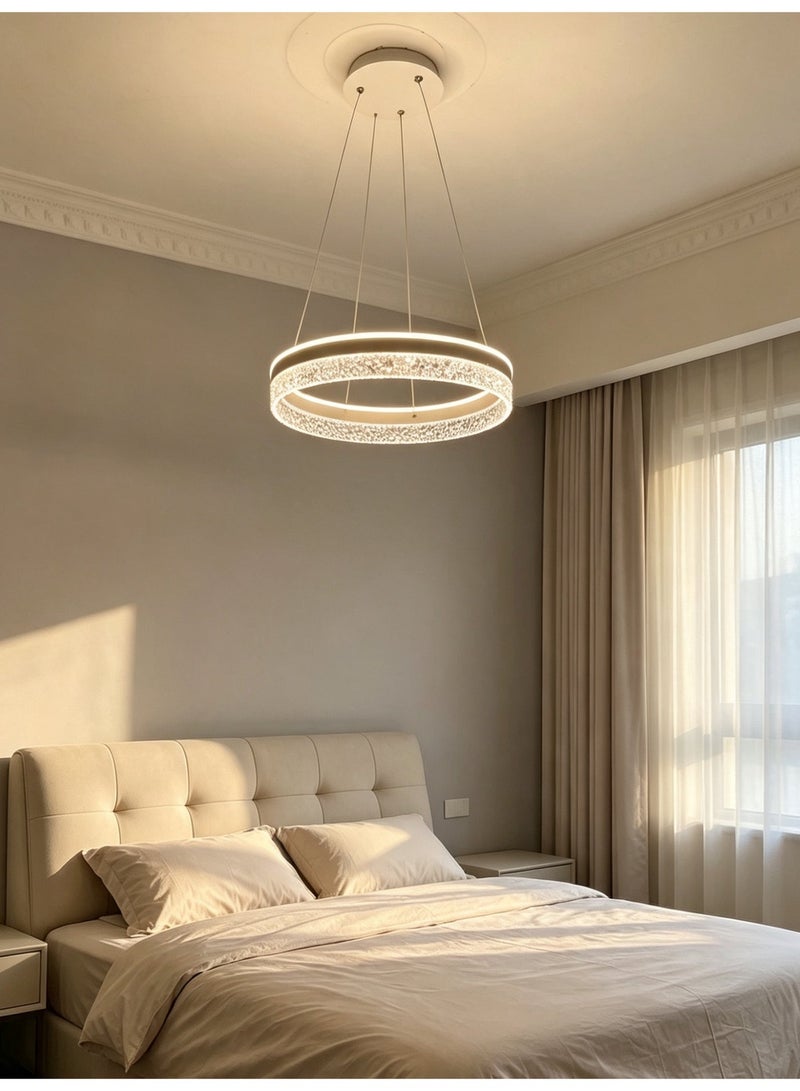 Modern Black Gold LED Ring Chandelier,  Pendant Ceiling Light for Dining Room Living Room Kitchen Island - Image 2