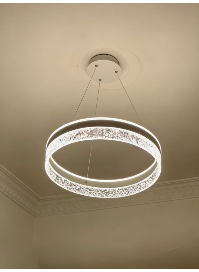 Modern Black Gold LED Ring Chandelier,  Pendant Ceiling Light for Dining Room Living Room Kitchen Island - Image 4
