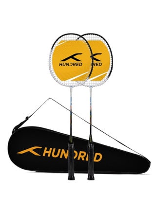 Powertek 100 (Set of 2) Badminton Racquet with Full Cover |Size: Standard | Grip Size: G5 | Strung | Material: Aluminium | Maximum Tension: 16-18lbs | for Intermediate player - pzsku/Z1A8302C2CCE1153B9ED9Z/45/_/1719640024/02812735-c8ac-47cf-81f4-8450b07264c2
