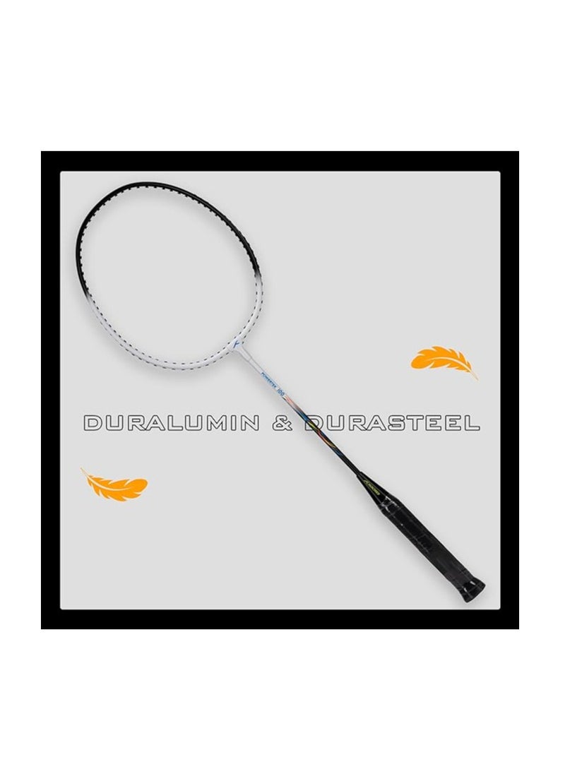Powertek 100 (Set of 2) Badminton Racquet with Full Cover |Size: Standard | Grip Size: G5 | Strung | Material: Aluminium | Maximum Tension: 16-18lbs | for Intermediate player