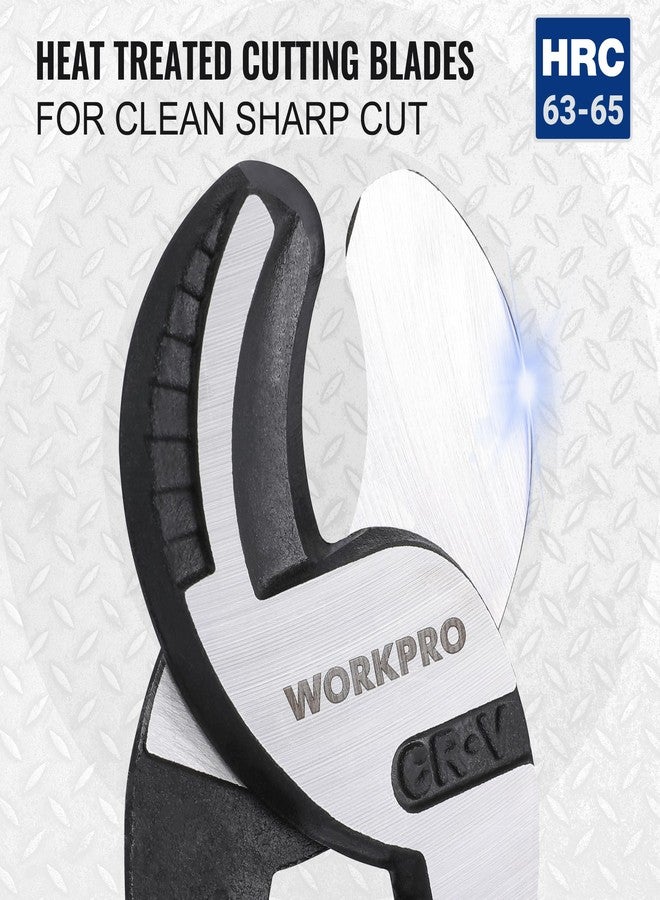 WORKPRO 9-1/4 inch High Leverage Cable Cutter, Heavy Duty Wire Cutter for Aluminum, Copper, Wire, and Communications Cable - Image 3