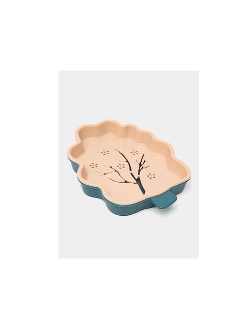 Leaf Shape Soap Holder Non Slip Soap Stand Case Soap Dish 2pcs Multicolor