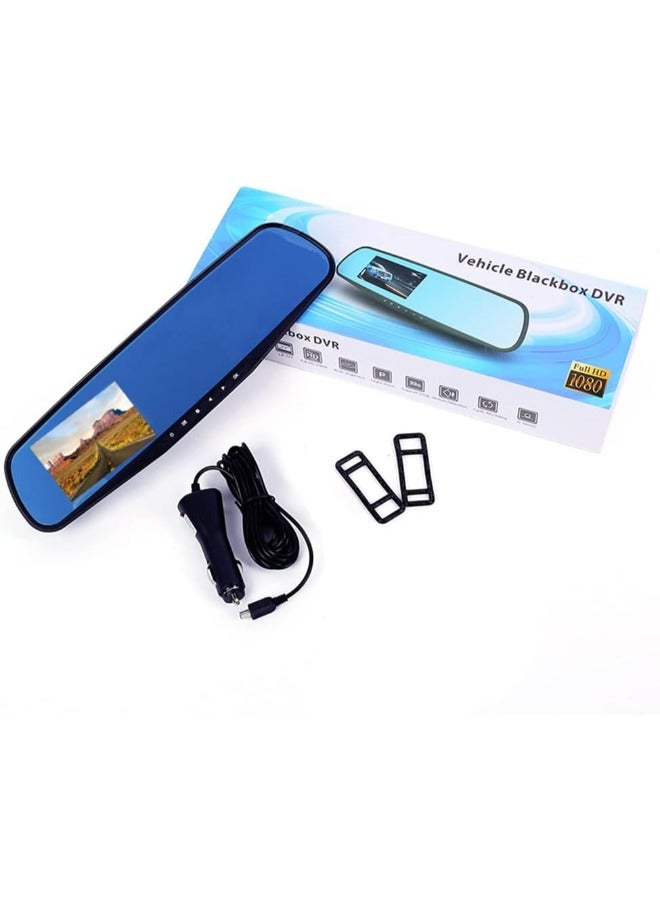 NORMELLE Car DVR Dash Camera Rearview Mirror – 170° Wide Angle Front & Rear Dual Lens Dash Cam | HD Driving Video Recorder with Night Vision, Parking Monitor & Motion Detection | Mirror Dash Cam for Cars - Image 1