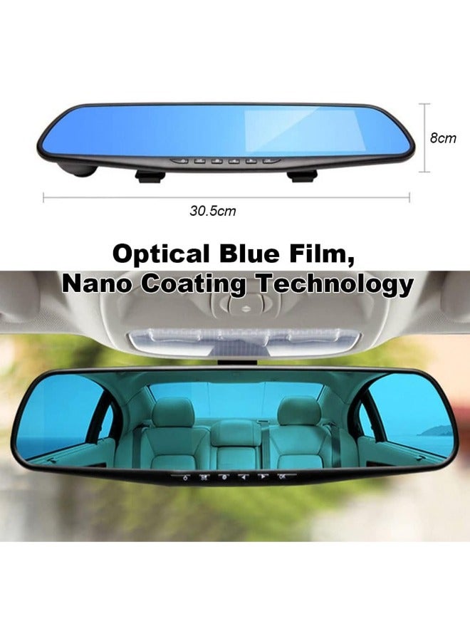 NORMELLE Car DVR Dash Camera Rearview Mirror – 170° Wide Angle Front & Rear Dual Lens Dash Cam | HD Driving Video Recorder with Night Vision, Parking Monitor & Motion Detection | Mirror Dash Cam for Cars - Image 4