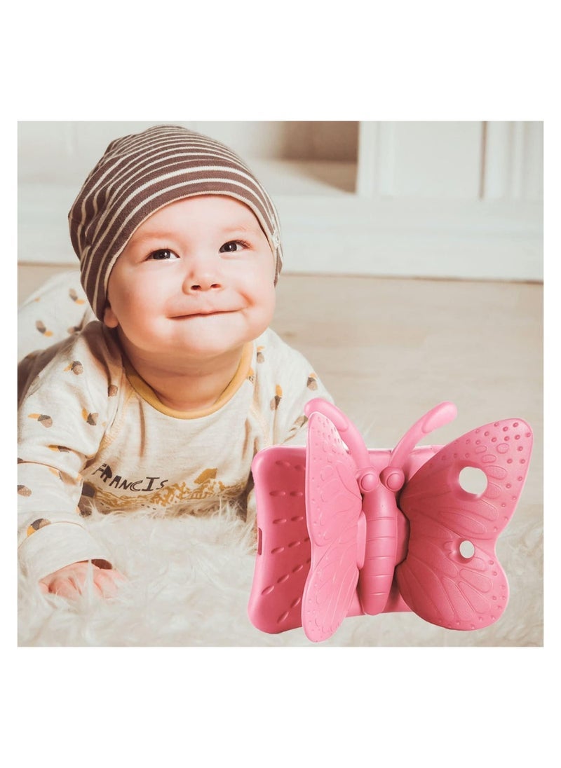 SmartGrist iPad 9th 8th 7th Generation Case Kids Girls, Cute Butterfly Shockproof EVA Foam Super Protection Stand Cover for iPad 2021 2020 2019 10.2" and iPad Air 3 Pro 10.5" - Pink - Image 4