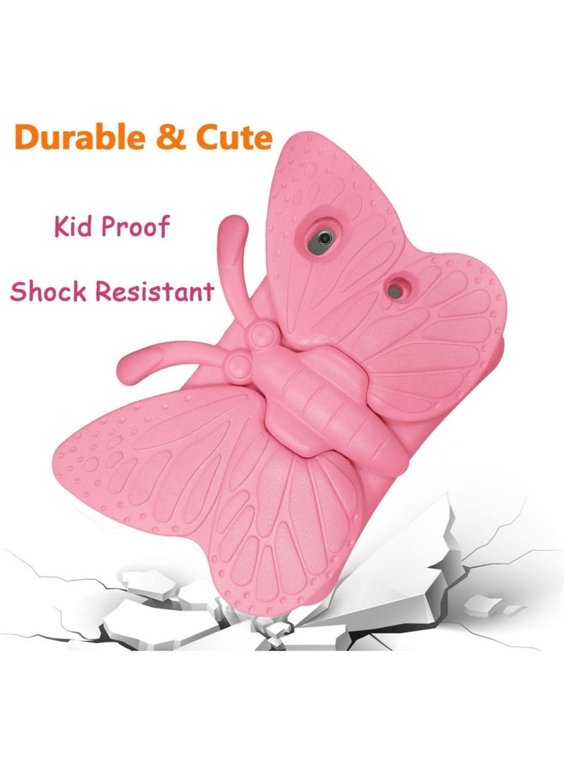 SmartGrist iPad 9th 8th 7th Generation Case Kids Girls, Cute Butterfly Shockproof EVA Foam Super Protection Stand Cover for iPad 2021 2020 2019 10.2" and iPad Air 3 Pro 10.5" - Pink - Image 3