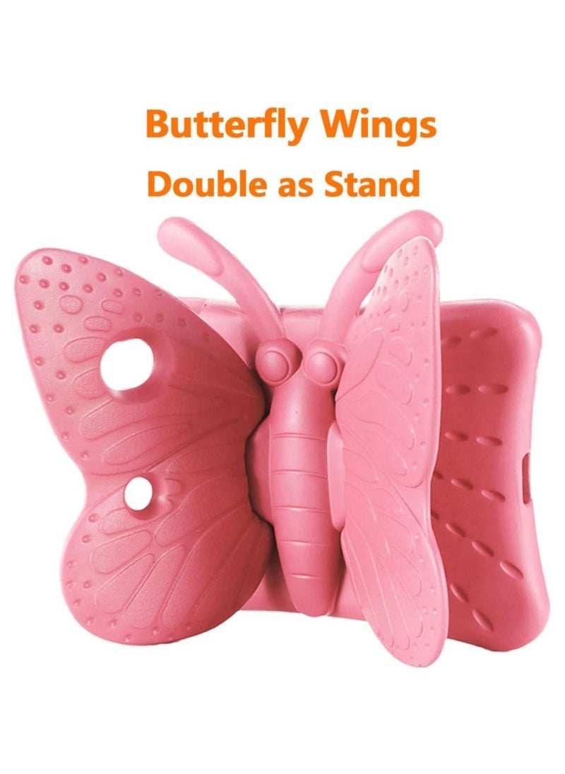 SmartGrist iPad 9th 8th 7th Generation Case Kids Girls, Cute Butterfly Shockproof EVA Foam Super Protection Stand Cover for iPad 2021 2020 2019 10.2" and iPad Air 3 Pro 10.5" - Pink - Image 2