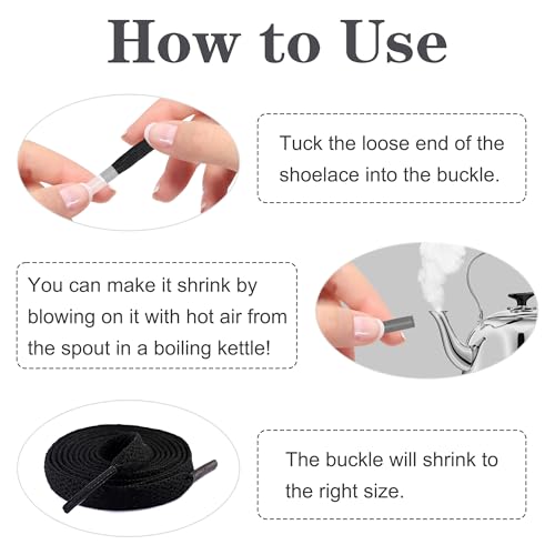 Ayzylpth 30-Pack Shoe Lace Ends Tips, 1" X 0.25" Shrink Laces, Clear Shrink Shoelaces Tips Repair Tool Set, Fit for Sneakers, Running Shoes, Boots & Outdoor Gear - Image 4