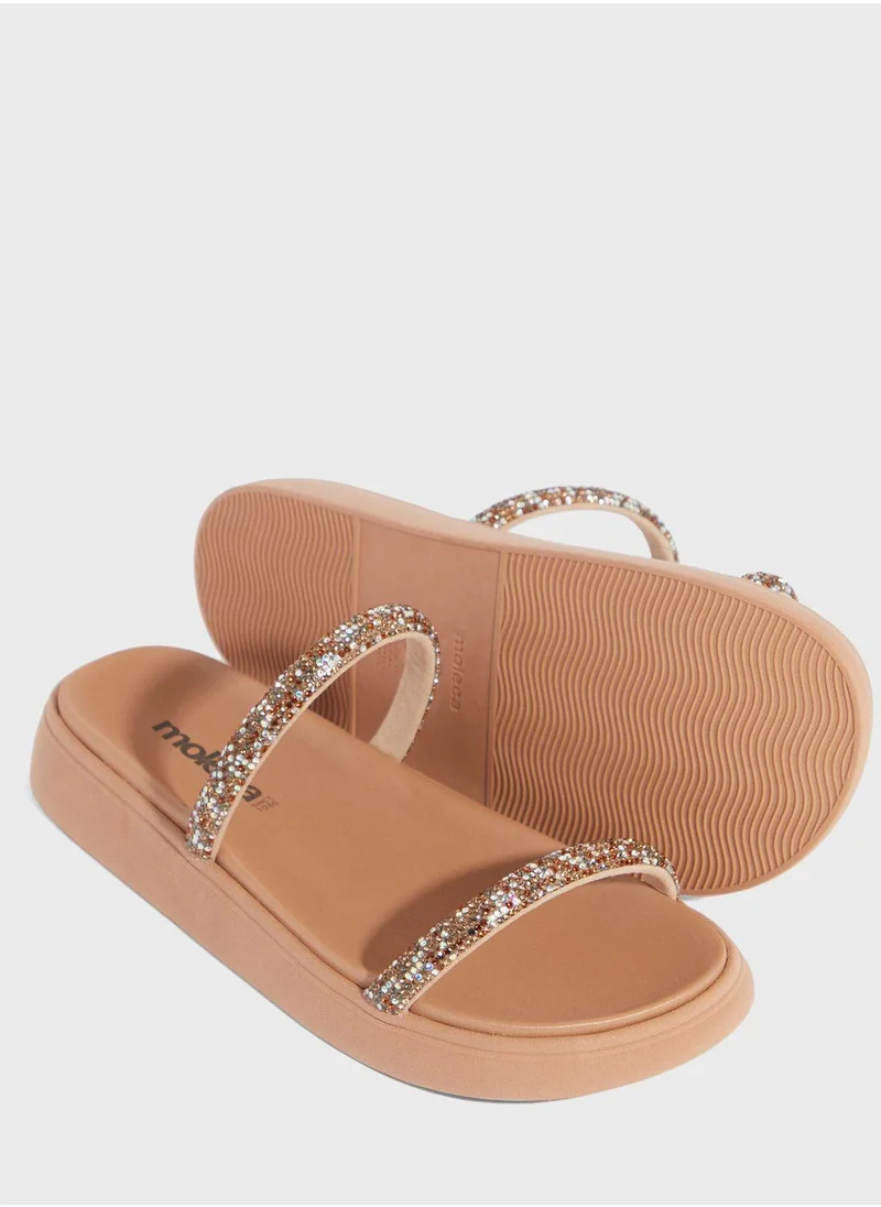 موليكا Eleanor Multi Strap Flat Sandals