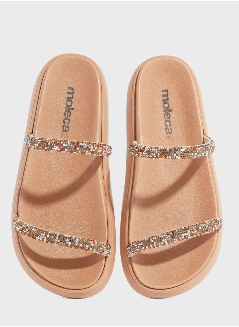 موليكا Eleanor Multi Strap Flat Sandals