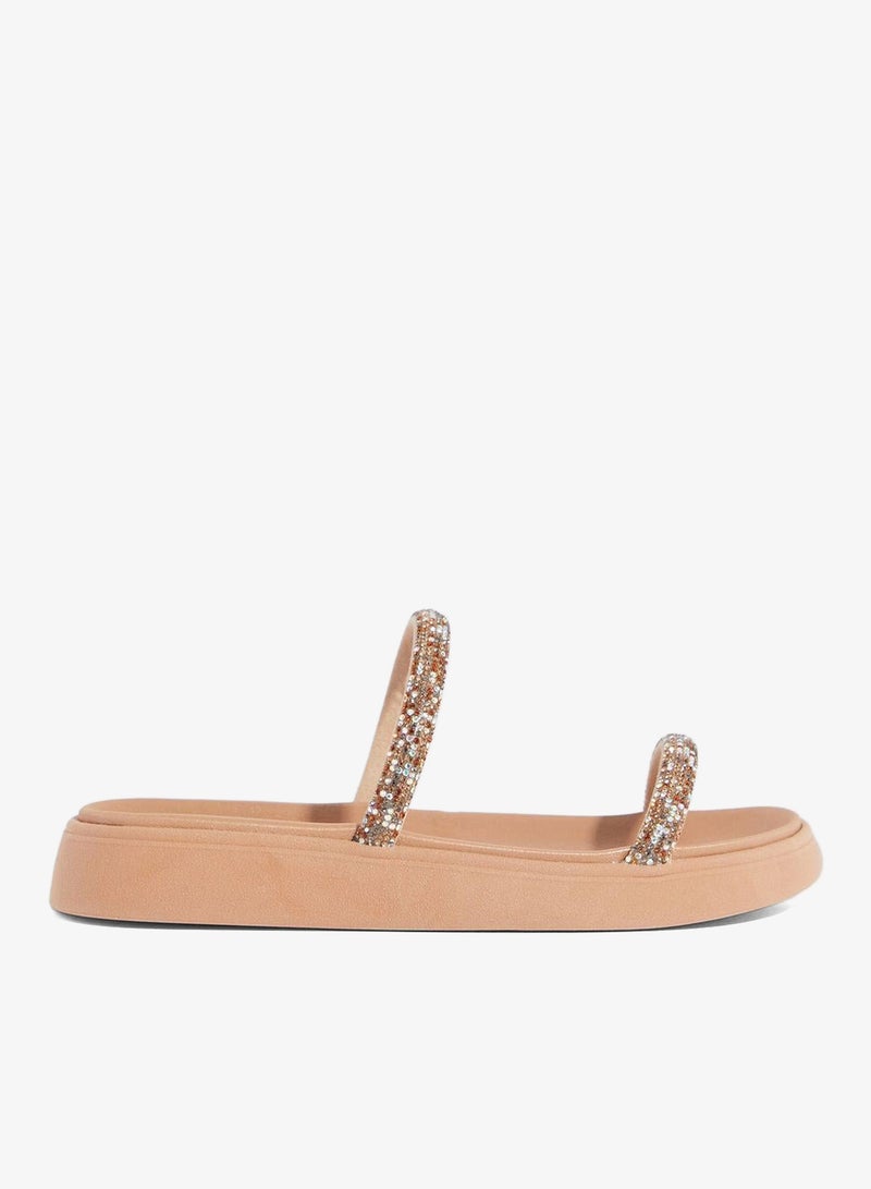 موليكا صنادل مسطحة للنساء - صنادل مسطحة أنيقة ونعال مسطحة مريحة للسيدات - Image 1