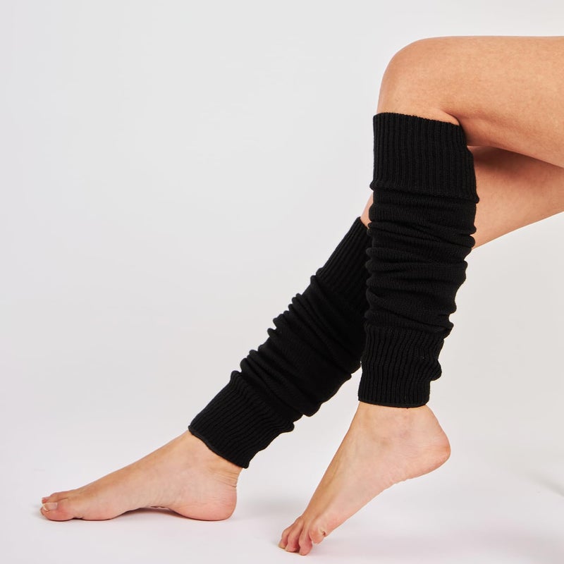 Mysocks Leg Warmers Extra Soft Stylish Fancy Winter 80s Party Dance Accessories Long Legwarmers for Women Girls Ladies Black - Image 2