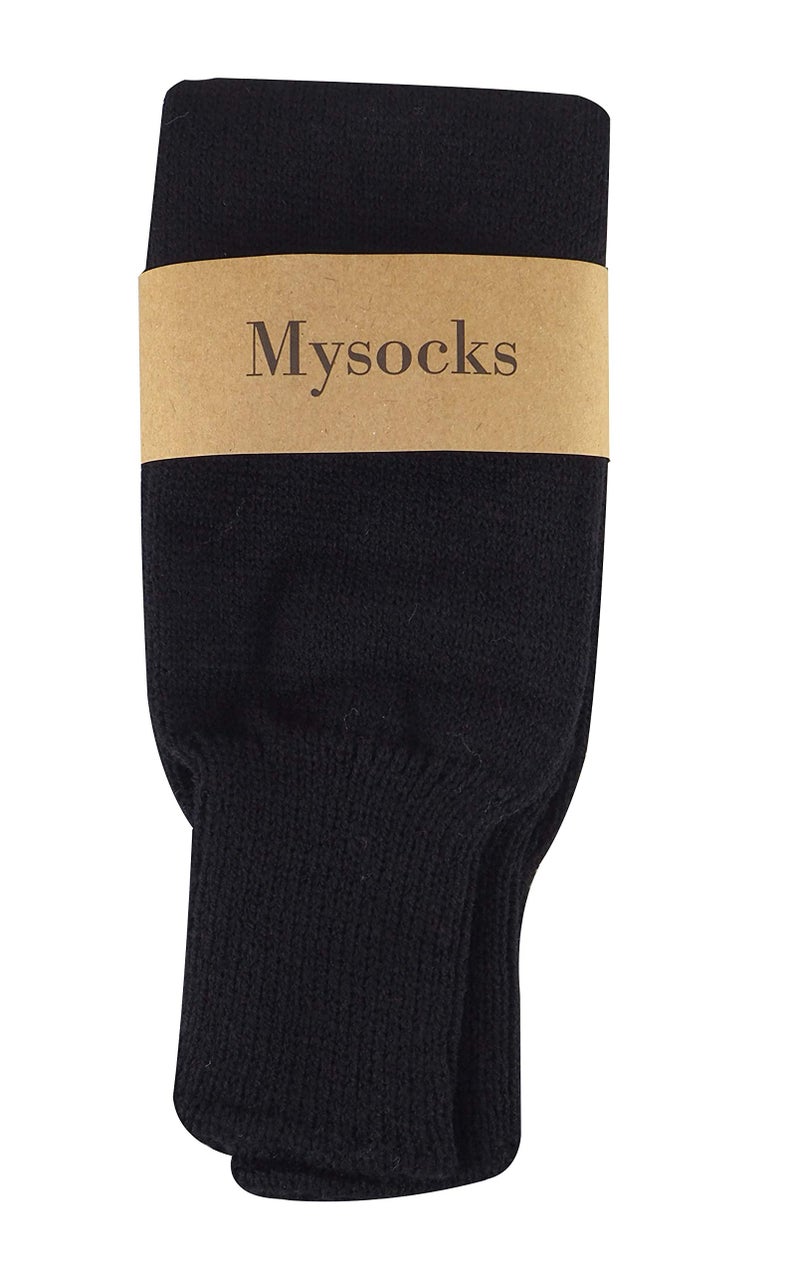Mysocks Leg Warmers Extra Soft Stylish Fancy Winter 80s Party Dance Accessories Long Legwarmers for Women Girls Ladies Black - Image 5