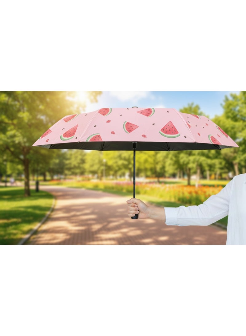 شمسية قابلة للطي واقية من الشمس والمطر | مثالية للسفر بألوان صيفية مبهجة. - Image 5