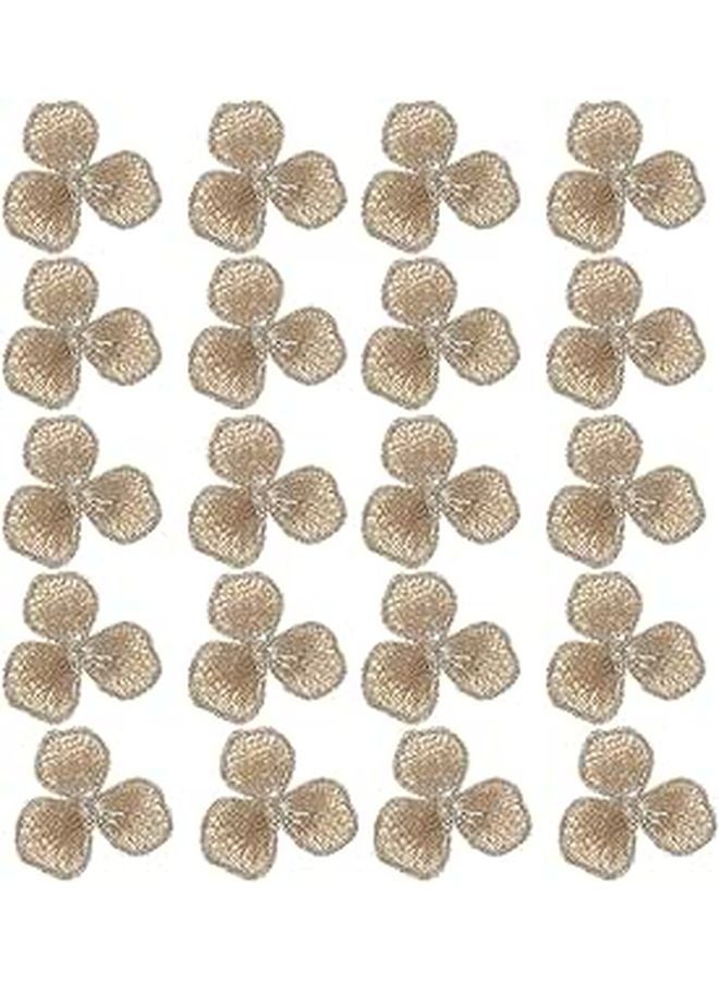 20 Pcs Mesh Floral Embroidered Patches DIY Sew On Clothing Decorations - Image 1