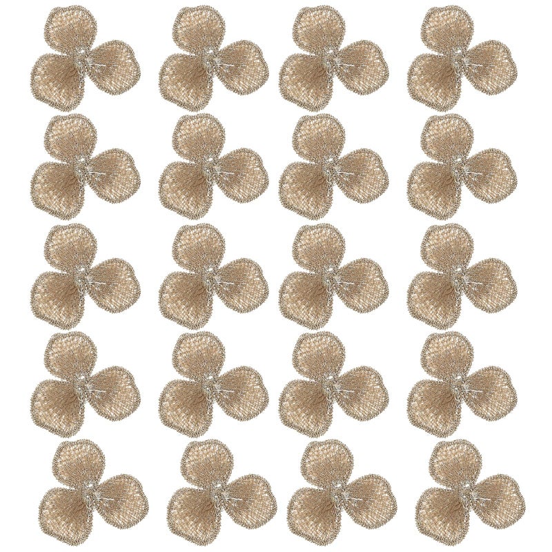 20 Pcs Mesh Floral Embroidered Patches DIY Sew On Clothing Decorations - Image 2