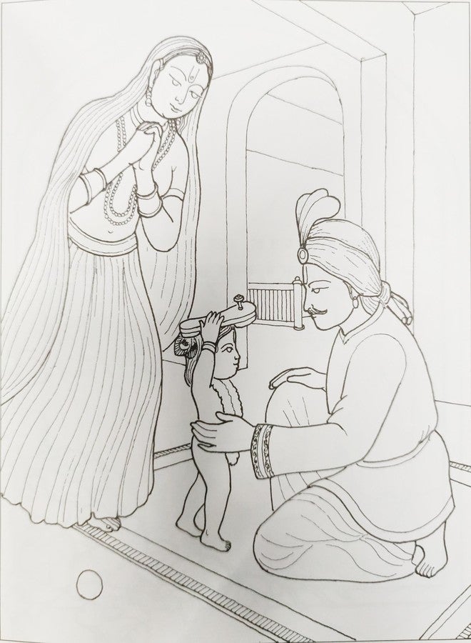 Devine Vrindavan Colouring Books for Kids Spiritual Learning from Iskcon Temple || Krishna Stories || Spiritual Knowledge || Vaishnva Stories from ISKCON (Respects Your Parents (Hindi)) - Image 3
