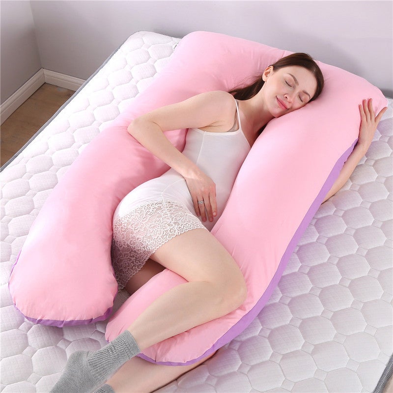 Waist Support Side Sleeping U-Shaped Pillow Pillow Belly Support Nursing Pillow Tmall Direct Supply Maternity Pillow - Image 1