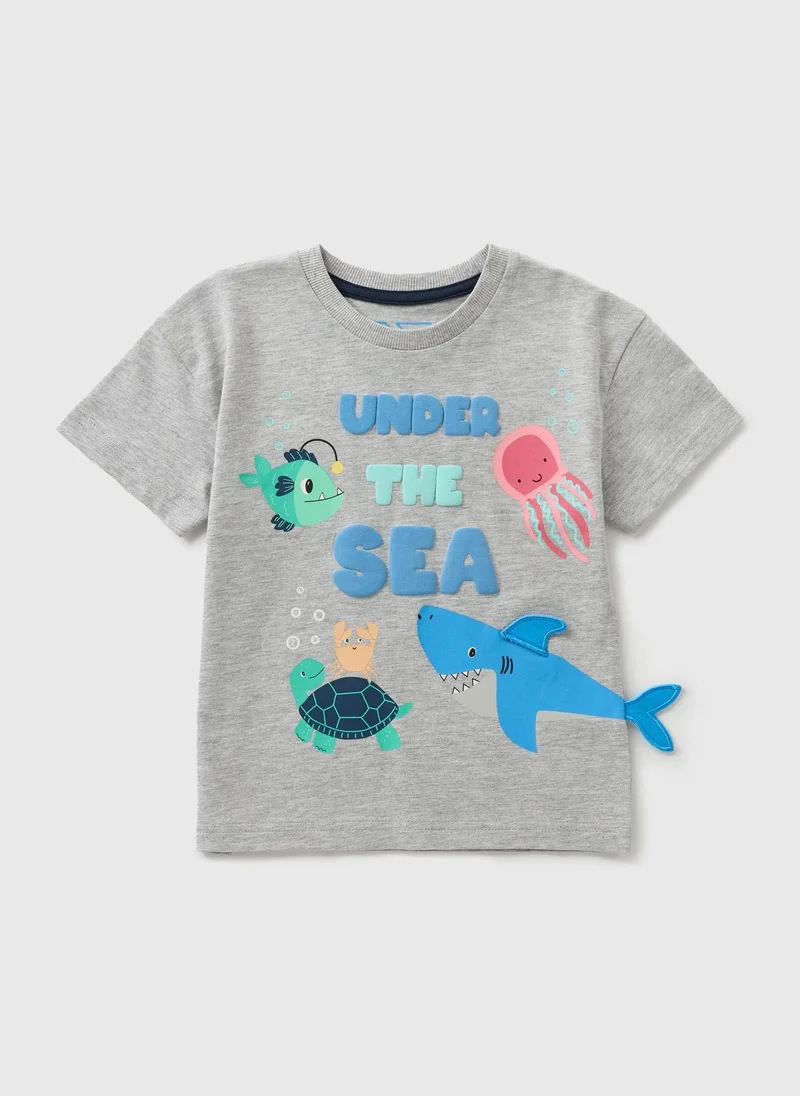 Matalan Boys Grey Sea T-Shirt