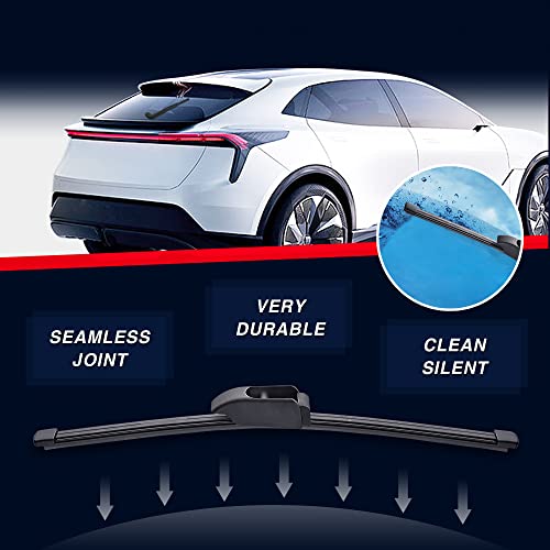 ICEXSNOW 13" Rear Windshield Wiper Blade Replacement for Alfa Romeo Stelvio 2022-2018 Jaguar E-Pace 2020-2018 Kia Forte 2018-2014 Back Windshield Wiper Blade-A310H/13Inch - Image 2
