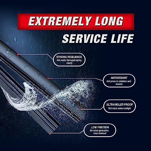 ICEXSNOW 13" Rear Windshield Wiper Blade Replacement for Alfa Romeo Stelvio 2022-2018 Jaguar E-Pace 2020-2018 Kia Forte 2018-2014 Back Windshield Wiper Blade-A310H/13Inch - Image 5