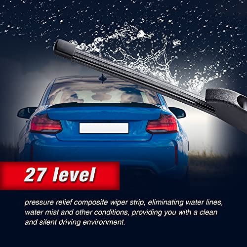 ICEXSNOW 13" Rear Windshield Wiper Blade Replacement for Alfa Romeo Stelvio 2022-2018 Jaguar E-Pace 2020-2018 Kia Forte 2018-2014 Back Windshield Wiper Blade-A310H/13Inch - Image 3