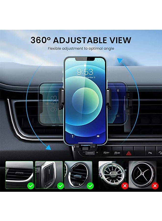 NIBEMINENT Car Vent Phone Mount for Car,Military Grade Hook Clip,Phone Stand for Car ,Air Vent Clip Cell Phone Holder for Smartphone, iPhone, Automobile Cradles Universal,Black  - Image 3
