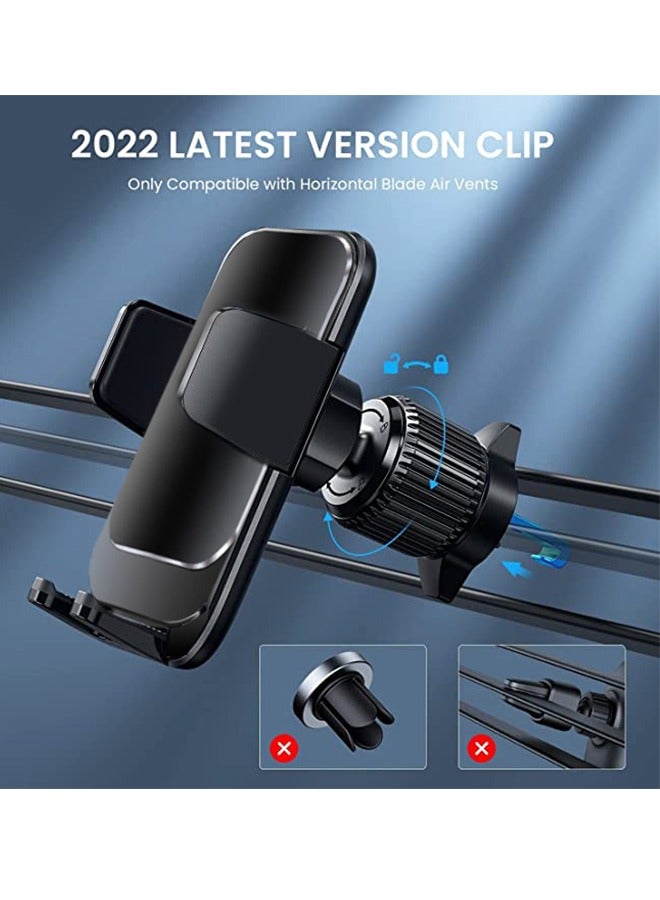 NIBEMINENT Car Vent Phone Mount for Car,Military Grade Hook Clip,Phone Stand for Car ,Air Vent Clip Cell Phone Holder for Smartphone, iPhone, Automobile Cradles Universal,Black  - Image 5