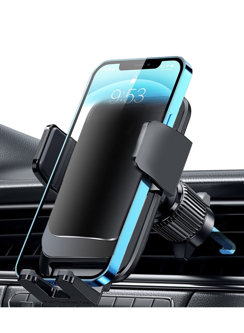 NIBEMINENT Car Vent Phone Mount for Car,Military Grade Hook Clip,Phone Stand for Car ,Air Vent Clip Cell Phone Holder for Smartphone, iPhone, Automobile Cradles Universal,Black  - Image 2