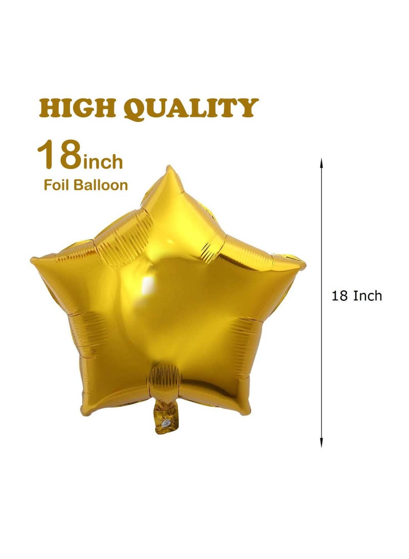 Highland 5-Piece Star Foil Balloons for Birthday Decoration  - Image 3