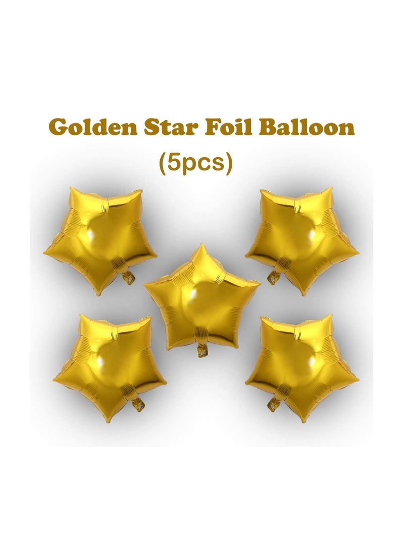 Highland 5-Piece Star Foil Balloons for Birthday Decoration  - Image 2