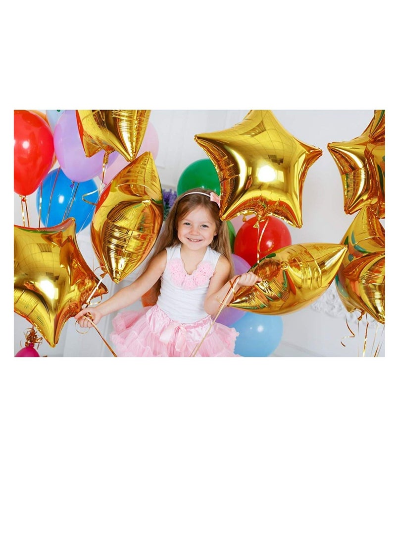 Highland 5-Piece Star Foil Balloons for Birthday Decoration  - Image 4