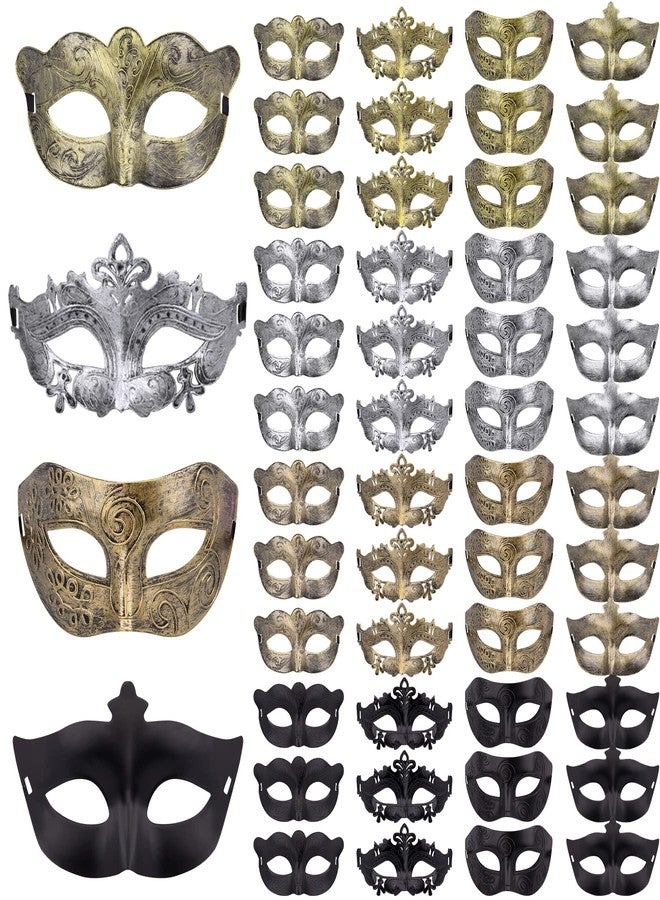 FEQO 48 Pieces Masquerade Masks Venetian Vintage Antique Masks Masquerade Eye Mask for Festival Canival Mardi Gras Party - Image 1