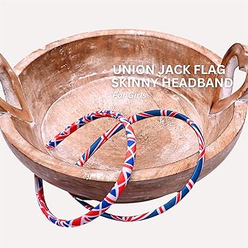 Basic Sense Basic Sense Union Jack Skinny Headbands UK Flag Hair bands Pack of 2 - Image 2