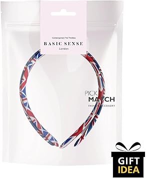 Basic Sense Basic Sense Union Jack Skinny Headbands UK Flag Hair bands Pack of 2 - Image 4