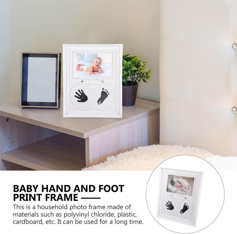 Ipetboom Growth Frame and Newborn Handprint Keepsake Frame 6-inch White 23x27.5cm First Year Memory Photo Display for Nursery Décor - Image 3