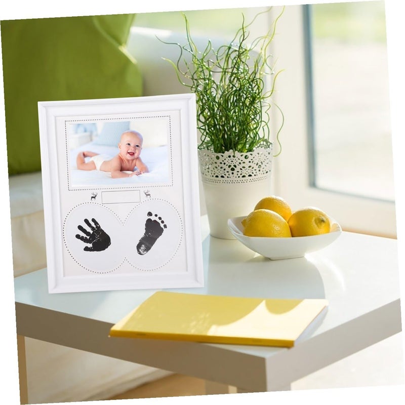 Ipetboom Growth Frame and Newborn Handprint Keepsake Frame 6-inch White 23x27.5cm First Year Memory Photo Display for Nursery Décor - Image 5