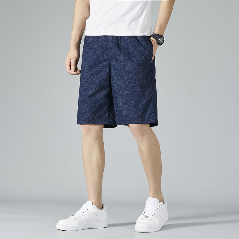 Men'S Cargo Pants Sports Casual Beach Shorts Maple Leaf Five-Point Pants New Loose Pants Youth - Image 4