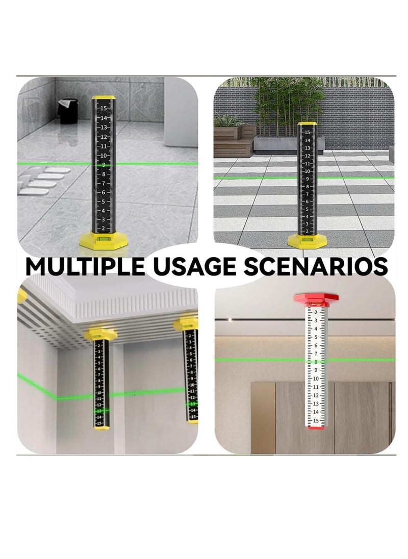 Generic Ceiling and Floor Tile Height Ruler, Objects Height Measurement Tool Ensure Height Equal, with Magnetic Base, Leveling Special Ruler,Aluminum Alloy Laser Engraved Ruler, Tile Paving (2 PCS)  - Image 5