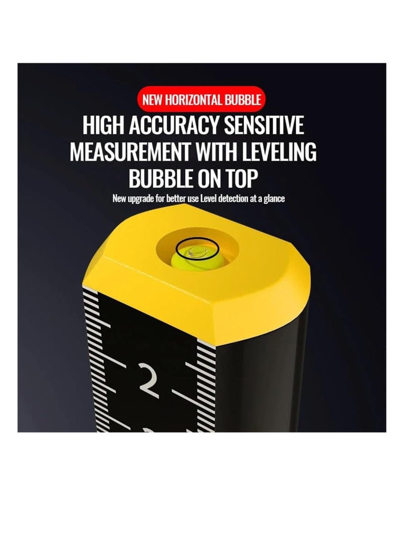 Generic Ceiling and Floor Tile Height Ruler, Objects Height Measurement Tool Ensure Height Equal, with Magnetic Base, Leveling Special Ruler,Aluminum Alloy Laser Engraved Ruler, Tile Paving (2 PCS)  - Image 4