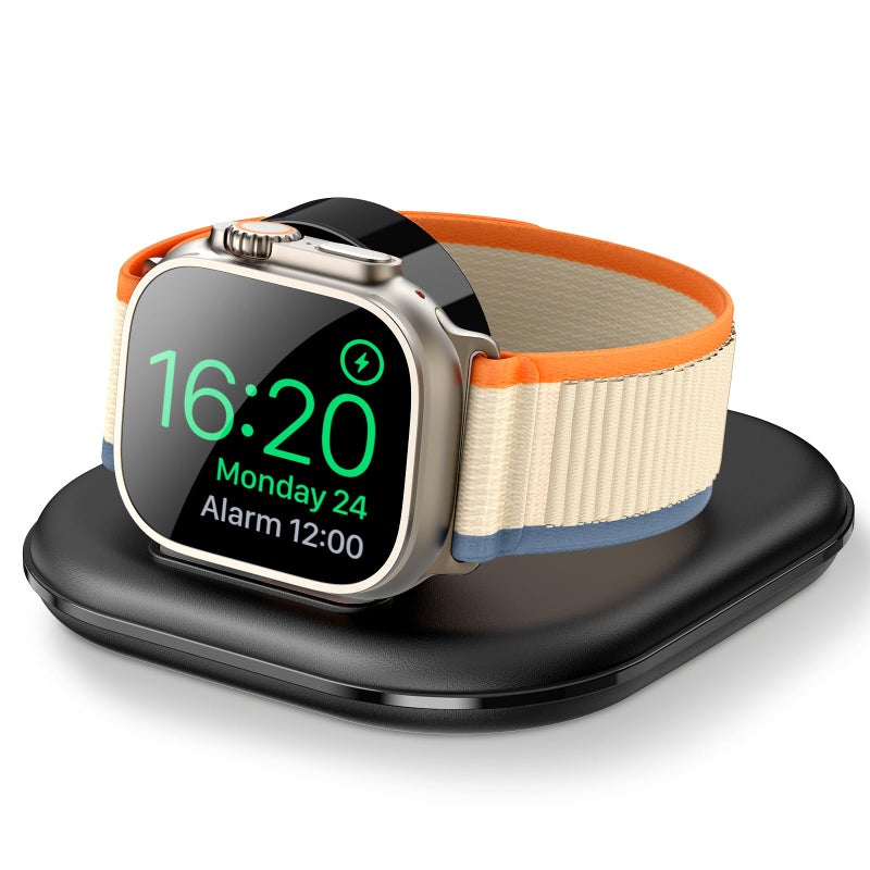 ZIKUREL for Apple Watch Magnetic Charging Dock - Fast Magnetic Charger Stand, Compatible with Apple Watch Series 2/3/4/5/6/7/8/9/10/Ultra 1 2, Supports Nightstand Mode, Portable Design for Travel - Image 1