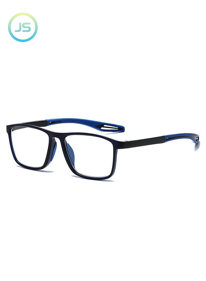 JS Progressive Multifocus Reading Glasses Flexible Lightweight TR90 Frame Blue Light Blocking Computer Readers for Women and Men (+3.00D) - Image 1
